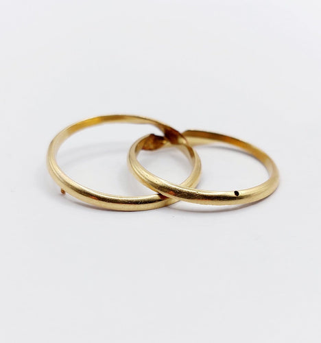 Bague 54.5 Alliance jumelée Gimmel victorienne en or 18k, vers 1866 58 Facettes A07876