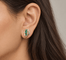 Boucles d'oreilles Boucles d'oreilles vintage en or jaune et émeraudes 58 Facettes 33615