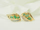 Boucles d'oreilles Boucles d'oreilles vintage en or jaune et émeraudes 58 Facettes 33615