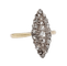 Bague 64 Bague marquise victorienne en or 18k, argent et diamants taille rose 58 Facettes A07877