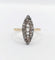 Bague 64 Bague marquise victorienne en or 18k, argent et diamants taille rose 58 Facettes A07877