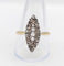 Bague 64 Bague marquise victorienne en or 18k, argent et diamants taille rose 58 Facettes A07877
