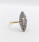 Bague 64 Bague marquise victorienne en or 18k, argent et diamants taille rose 58 Facettes A07877