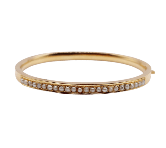 Bracelet Bracelet victorien en or rose 18k et perles 58 Facettes A07878