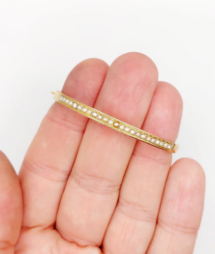 Bracelet Bracelet victorien en or rose 18k et perles 58 Facettes A07878