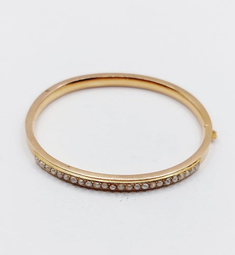 Bracelet Bracelet victorien en or rose 18k et perles 58 Facettes A07878