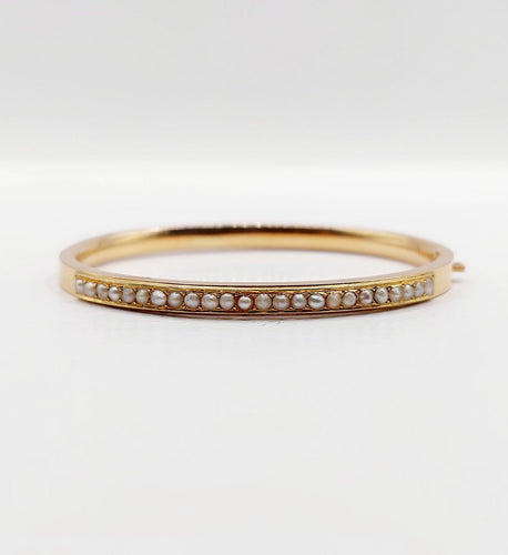 Bracelet Bracelet victorien en or rose 18k et perles 58 Facettes A07878