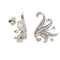 Boucles d'oreilles Boucles d’oreilles puces en or blanc 18 ct avec diamants (2,10 ct) 58 Facettes 38923