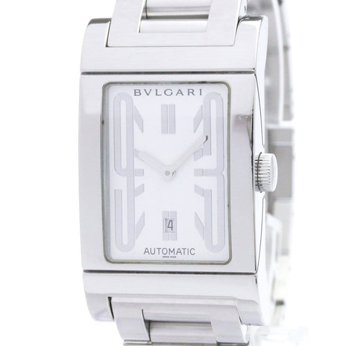 Montre Bvlgari Rettangolo - Montre automatique en acier inoxydable 58 Facettes eqwng0qo1y