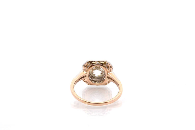 Bague 54.5 Bague Art déco en platine et or 18k avec diamants 58 Facettes 26873-27008
