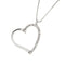 Collier Collier - Pendentif cœur en or blanc 18 ct et diamants 58 Facettes 35585