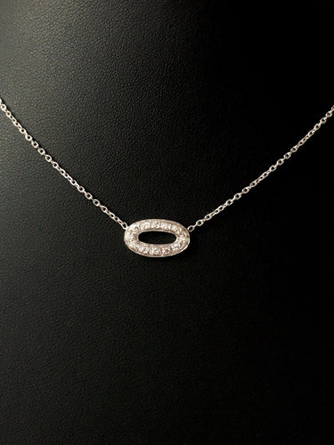 Collier Collier en or blanc 18K et diamants 58 Facettes 295