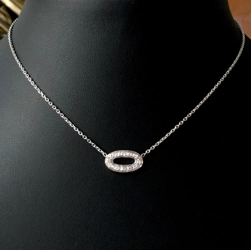Collier Collier en or blanc 18K et diamants 58 Facettes 295
