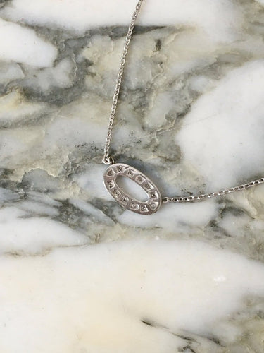 Collier Collier en or blanc 18K et diamants 58 Facettes 295