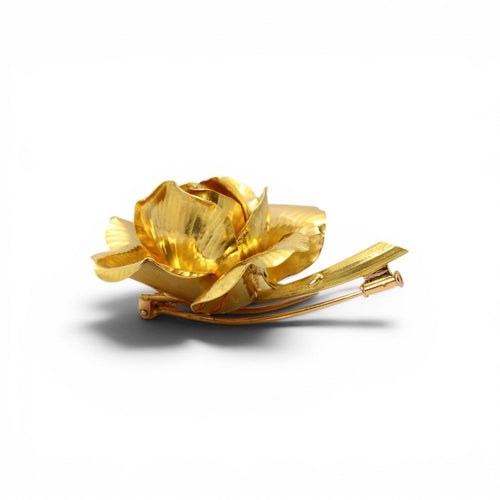 Broche Georges Lenfant - Broche Rose en or jaune 750 58 Facettes