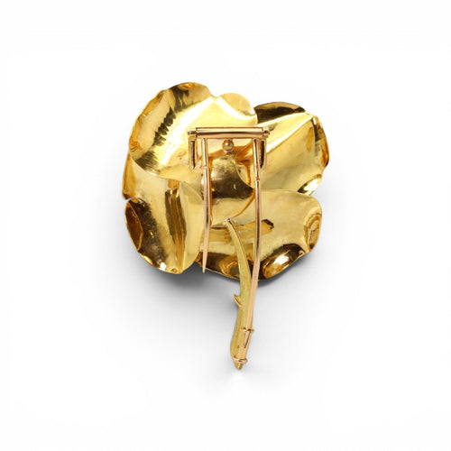 Broche Georges Lenfant - Broche Rose en or jaune 750 58 Facettes