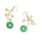 Boucles d'oreilles Boucles d'oreilles pendantes en or jaune, jadéite et quartz citrin 58 Facettes G4033