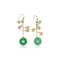 Boucles d'oreilles Boucles d'oreilles pendantes en or jaune, jadéite et quartz citrin 58 Facettes G4033