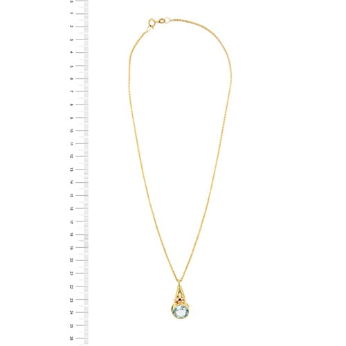 Collier Collier - Pendentif goutte et topaze en or jaune 18 ct 58 Facettes 34056