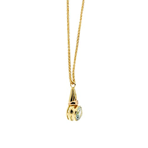 Collier Collier - Pendentif goutte et topaze en or jaune 18 ct 58 Facettes 34056