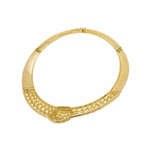 Collier Collier plastron en or jaune 750, motif capitonné 58 Facettes 35930