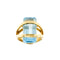 Bague 54 Bague - Topaze rectangulaire 12 ct en or jaune 18 ct 58 Facettes 33849
