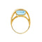 Bague 54 Bague - Topaze rectangulaire 12 ct en or jaune 18 ct 58 Facettes 33849