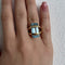 Bague 54 Bague - Topaze rectangulaire 12 ct en or jaune 18 ct 58 Facettes 33849