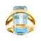 Bague 54 Bague - Topaze rectangulaire 12 ct en or jaune 18 ct 58 Facettes 33849