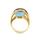 Bague 54 Bague - Topaze rectangulaire 12 ct en or jaune 18 ct 58 Facettes 33849