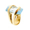 Bague 54 Bague - Topaze rectangulaire 12 ct en or jaune 18 ct 58 Facettes 33849