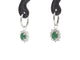 Boucles d'oreilles Boucles d'oreilles pendantes en or blanc, diamants et émeraudes 58 Facettes 2386
