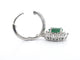 Boucles d'oreilles Boucles d'oreilles pendantes en or blanc, diamants et émeraudes 58 Facettes 2386