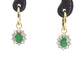 Boucles d'oreilles Boucles d'oreilles en or 14 carats, diamants et émeraudes 58 Facettes 2387