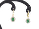 Boucles d'oreilles Boucles d'oreilles en or 14 carats, diamants et émeraudes 58 Facettes 2387