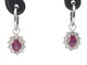Boucles d'oreilles Boucles d'oreilles pendantes en or blanc, diamants et rubis 58 Facettes 2388