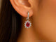 Boucles d'oreilles Boucles d'oreilles pendantes en or blanc, diamants et rubis 58 Facettes 2388