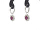Boucles d'oreilles Boucles d'oreilles pendantes en or blanc, diamants et rubis 58 Facettes 2388