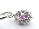 Boucles d'oreilles Boucles d'oreilles pendantes en or blanc, diamants et rubis 58 Facettes 2388