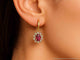 Boucles d'oreilles Boucles d'oreilles pendantes en or 14k, diamants et rubis 58 Facettes 2389