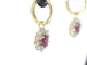 Boucles d'oreilles Boucles d'oreilles pendantes en or 14k, diamants et rubis 58 Facettes 2389