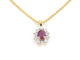 Pendentif Pendentif en or 14 carats, diamants et rubis 58 Facettes 2391