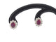 Boucles d'oreilles Boucles d'oreilles en or blanc, diamants et rubis 58 Facettes 2392