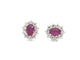 Boucles d'oreilles Boucles d'oreilles en or blanc, diamants et rubis 58 Facettes 2392