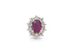 Boucles d'oreilles Boucles d'oreilles en or blanc, diamants et rubis 58 Facettes 2392