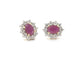 Boucles d'oreilles Boucles d'oreilles en or 14k, diamants naturels et rubis 58 Facettes 2393