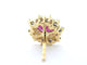 Boucles d'oreilles Boucles d'oreilles en or 14k, diamants naturels et rubis 58 Facettes 2393