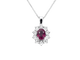 Pendentif Pendentif en or blanc, diamants naturels et rubis 58 Facettes 2394