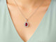 Pendentif Pendentif en or blanc, diamants naturels et rubis 58 Facettes 2394