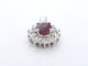 Pendentif Pendentif en or blanc, diamants naturels et rubis 58 Facettes 2394